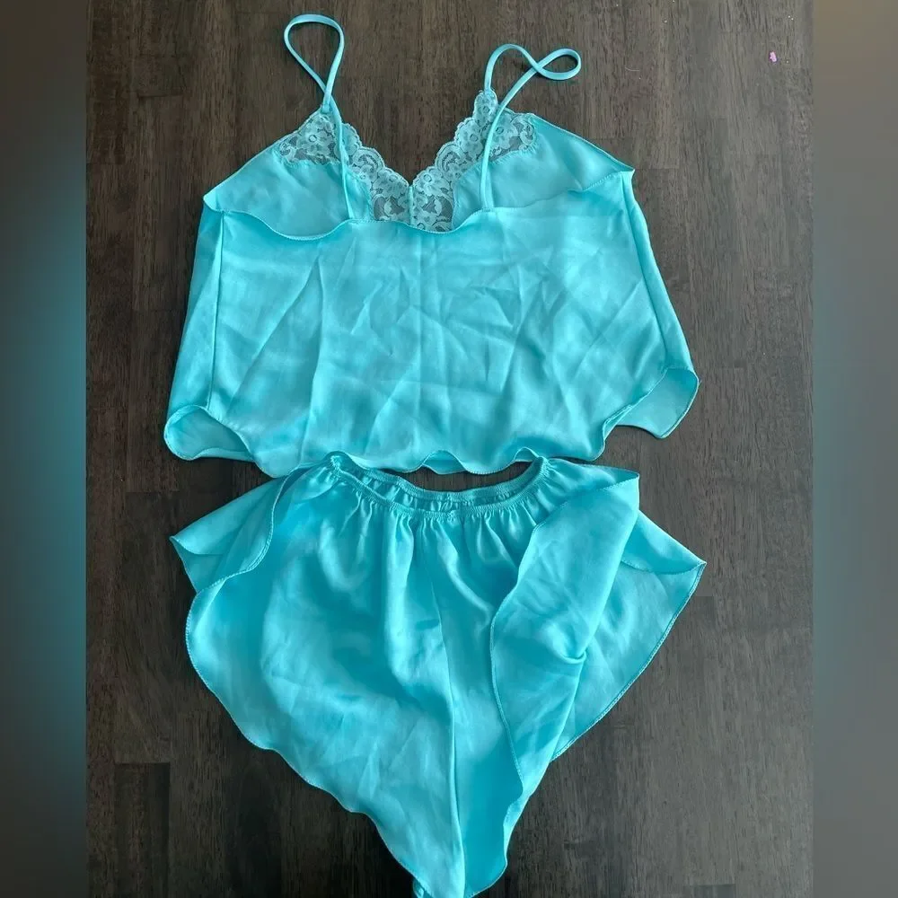 Vintage Victorias‎ Secret Satin Lace Set Small Bouidor